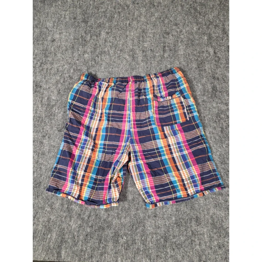 Psycho Bunny Shorts Mens L Plaid Lounge Sleep Pajama Cotton Drawstring Trunk